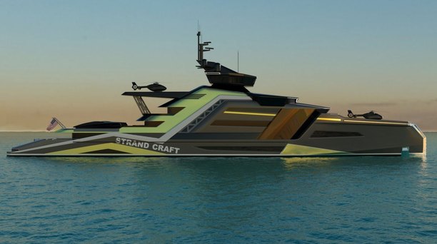 133m explorer concept with three-story nightclub and supercar display area