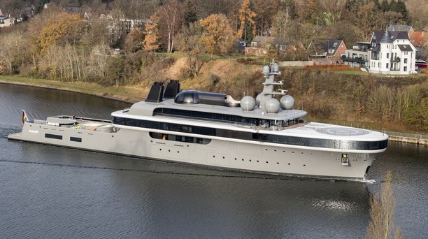 114m Lürssen Fuel-Cell Superyacht Project Cosmos Begins Sea Trials in Germany