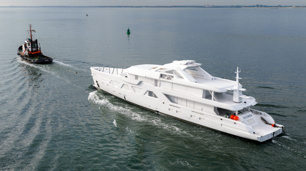 Tenth Amels 60 Superyacht Begins Outfitting at Damen Yachting