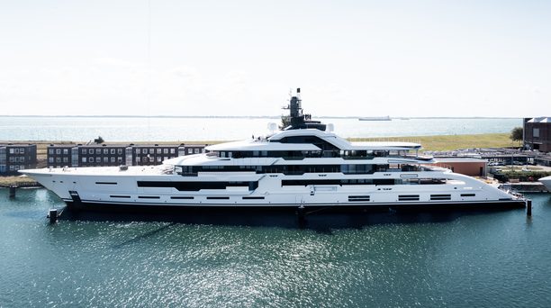 Superyacht Project Tanzanite Launched as the Largest Dutch-Built Vessel by Amels