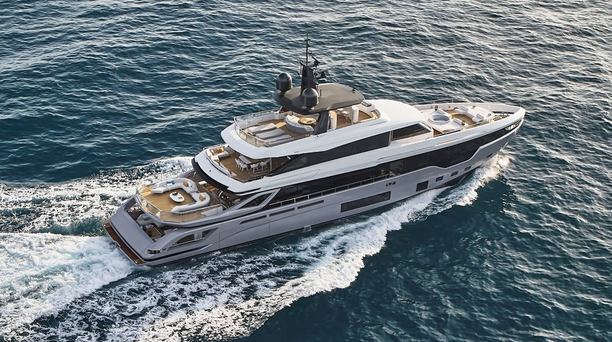 38m Azimut Grande Trideck Superyacht Blue Eyes Listed for Sale