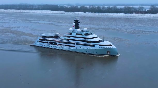 WATCH: 110m Lürssen expedition yacht O3 spotted on sea trials