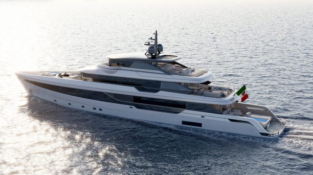 First Hybrid Admiral Panorama 53m Superyacht Enters Outfitting Stage 