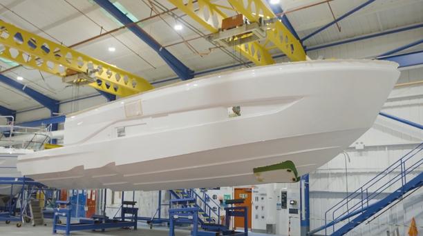 WATCH: First Princess C-Class C48 Motor Yacht Enters Fit-Out Stage