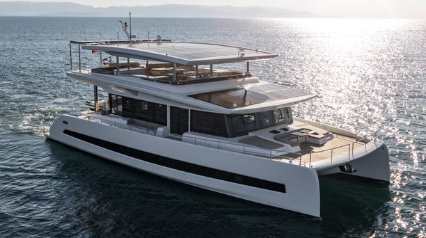 Second VisionF E-Cat 80 Solar-Electric Catamaran GloriaMaris Delivered 