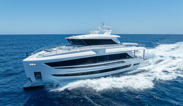 26m Horizon FD85s Ikigai Motor Yacht Delivered With Helipad-Ready Deck