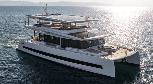 Second VisionF E-Cat 80 Solar-Electric Catamaran GloriaMaris Delivered 