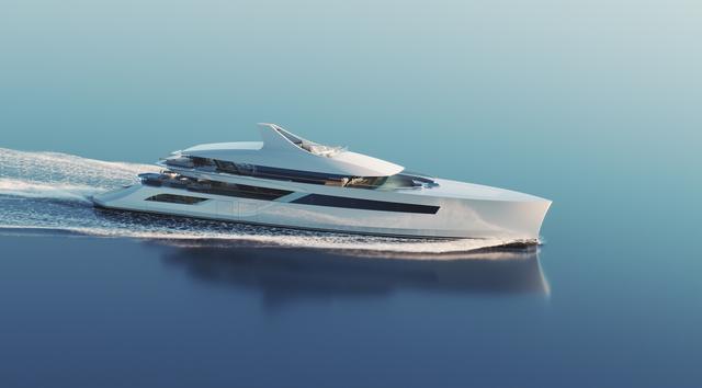 A render of 75m Feadship superyacht Concept C