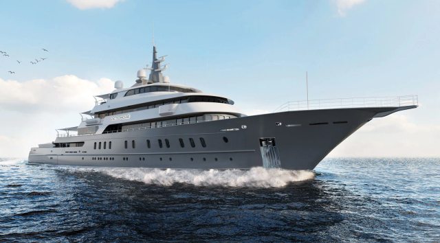 85m explorer yacht VICTORIOUS finally hits the water 