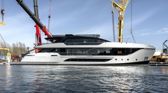 WATCH: Flagship Van der Valk 40m Superyacht Shine Departs Waalwijk