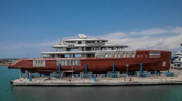 80m Benetti Custom Superyacht Project Iron Man Enters Outfitting Phase