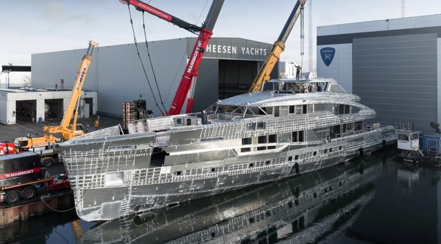 WATCH: Heesen’s Largest On-Spec Yacht Project Evita Reaches Hull-Joining Milestone