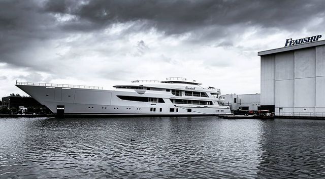 Feadship Project 707 launched and named super yacht BOARDWALK