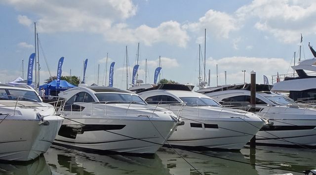 Yachts in docks at Southampton