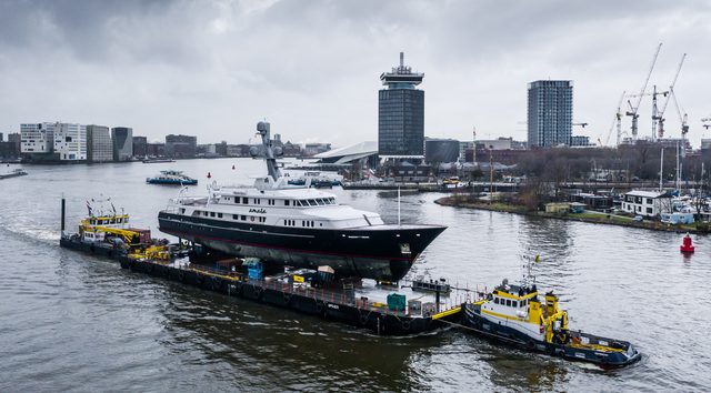 Classic 57.3m Feadship superyacht AMARA begins major refit