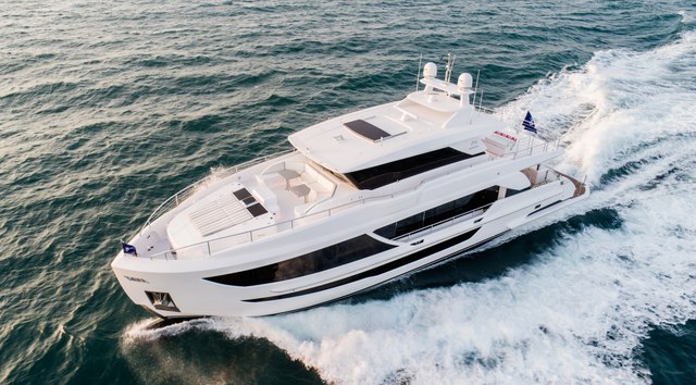 $350K Price Drop on 27m Horizon FD87 Motor Yacht Genesis