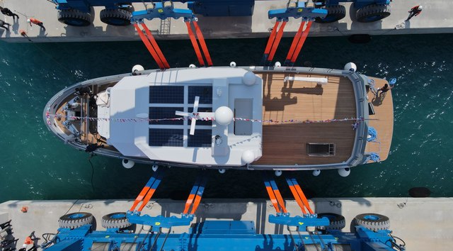 Launch of B77 explorer yacht marks start of busy period for Bering Yachts