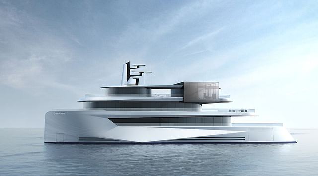 Glass cube center to new superyacht concept