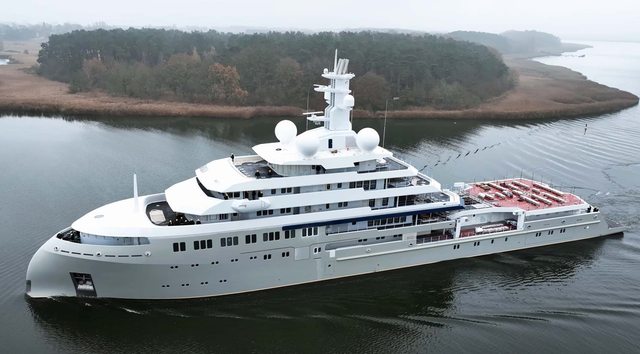 SHACKLETON: Lurssen's 110m Superyacht Spotted in Wolfgast, Germany