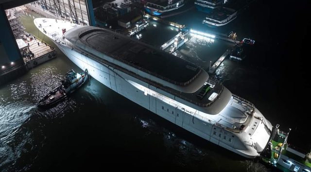 Feadship's 101m Superyacht Project 1014 Exits Shed For the First Time