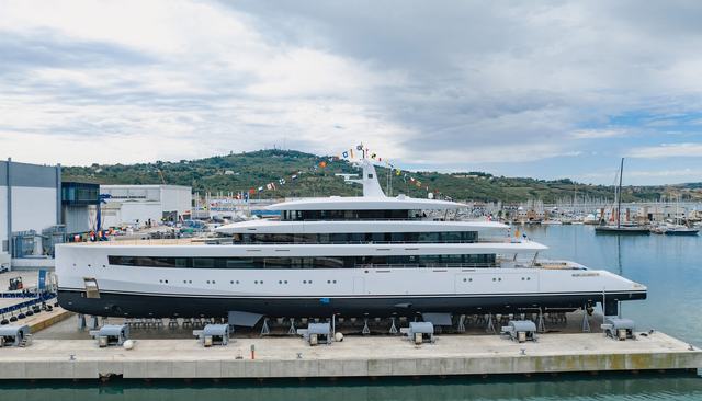 WATCH: ISA Yachts Launches 80m Superyacht Belita as New Shipyard Flagship