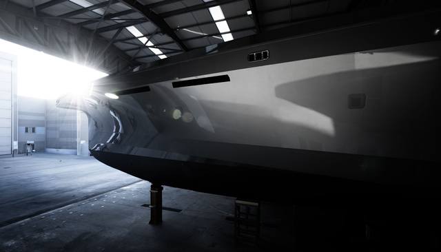 Alia Yachts Launches 50m Superyacht Atlantide with Aircraft-Carrier Bow
