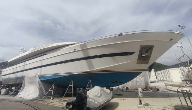 Classic 39m Cantieri di Pisa Superyacht Zanzoun Undergoes Major Refit