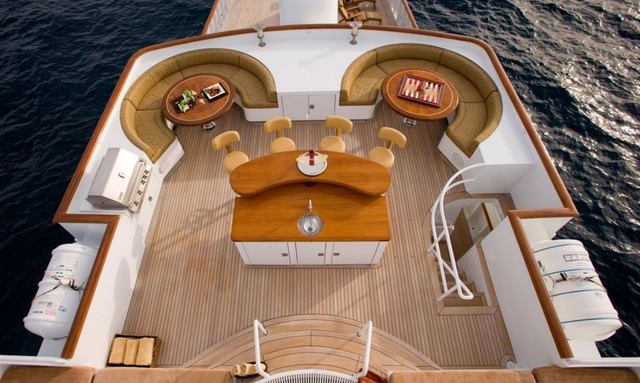 Kokomo Nights yacht Upper Deck Alfresco Dining