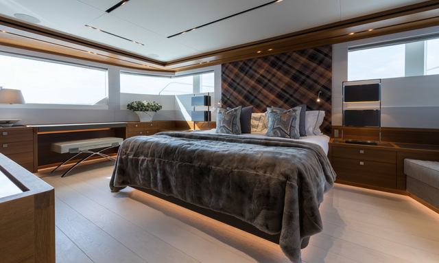 Brigadoon yacht Studio Indigo interior approach