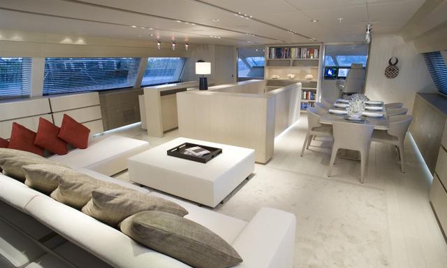 Red Dragon yacht Artful Interior Design