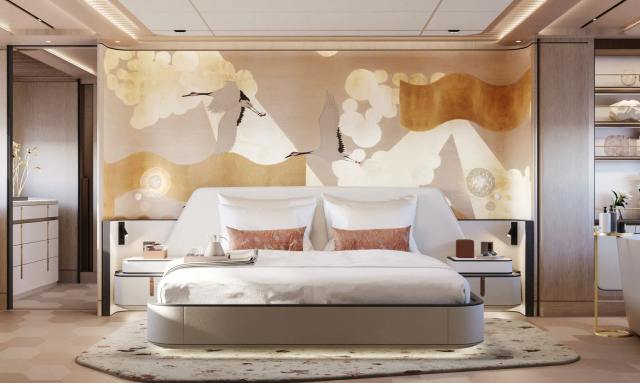 Haze² yacht Owner’s Suite on Main Deck