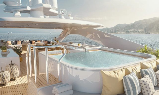 Agnetha yacht Sundeck Jacuzzi