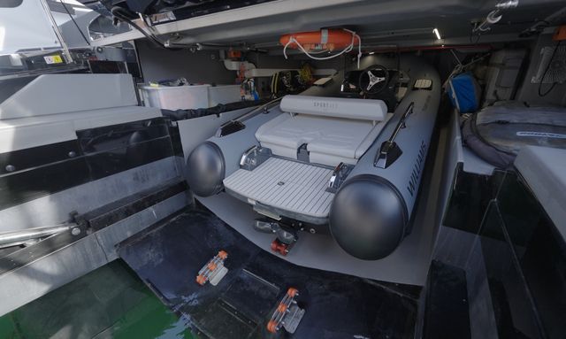 Grey Goose I yacht Thunderbirds-Style Tender Launch