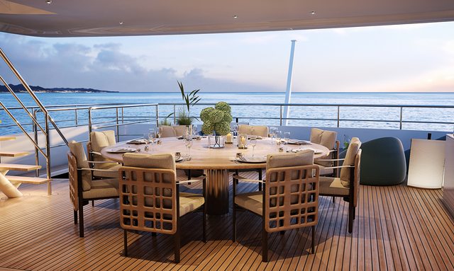 Serena yacht Bridge Deck Dining