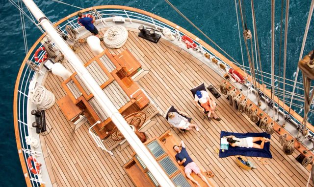 Stad Amsterdam yacht Outdoor Bar on Deck