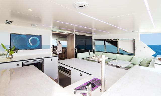 Lithium⁺ yacht Galley Meets the Deck