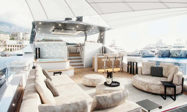 Westport 135/01 yacht Owner-focused upper exterior deck stack
