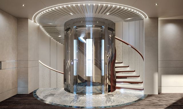 Al Hanem 2 yacht Spiral Staircase & Panoramic Lift