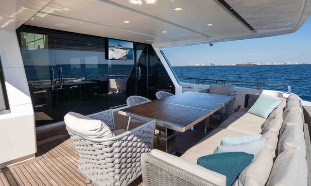 Notorious yacht Aft Deck Social Zone