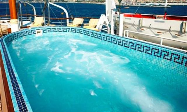 SS Delphine yacht Swimming Pool