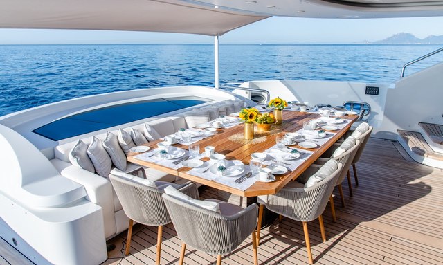 Ali Baba yacht Aft Deck Dining