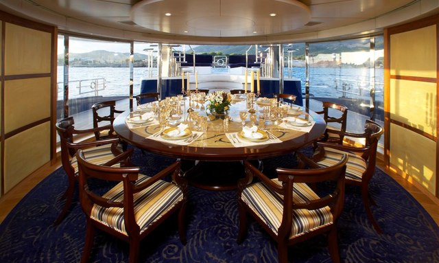 Ocean Seven yacht Unique Dining Salon