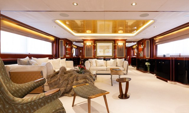 Il Sole yacht Cherry Wood Interior