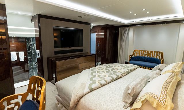 Out of the Blue yacht Spacious Main Deck Owner’s Suite