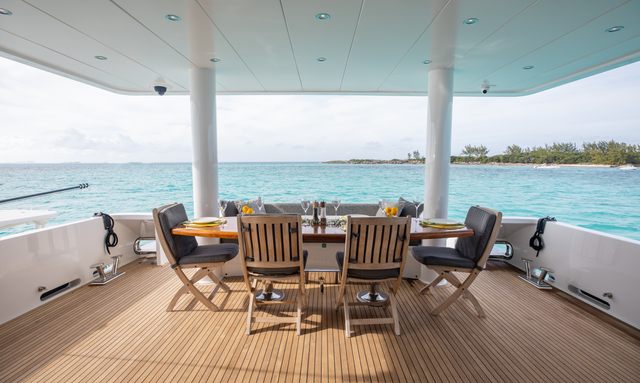 Lady Sandra yacht Spacious Aft Deck