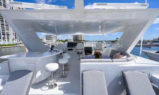 Hard Times yacht Entertainment Ready Flybridge