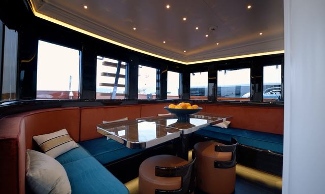 Gentleman yacht Forward Lounge With Wide Bow Views