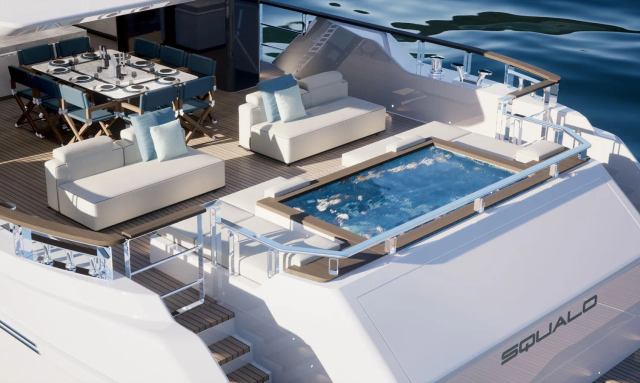 Maxima yacht Heated Aft Pool 