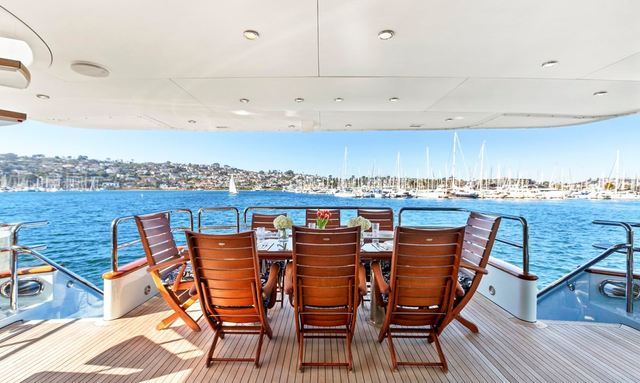 Good Company yacht Formal Dining Area