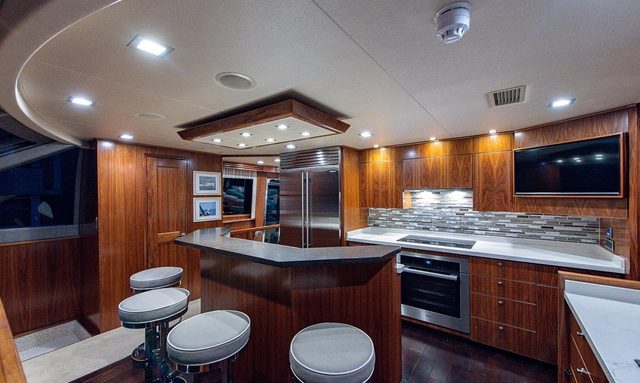 Obsession yacht Huge country-kitchen galley
